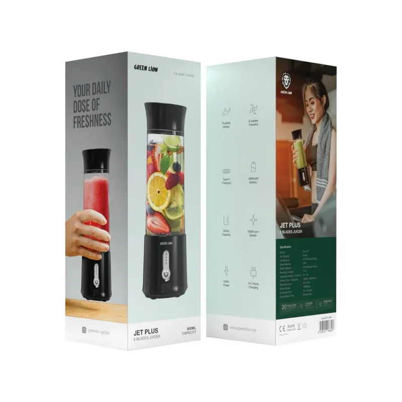 Блендер Green Lion Jet Plus 120вт 500ml, Смуси и коктейли за секунды! 2