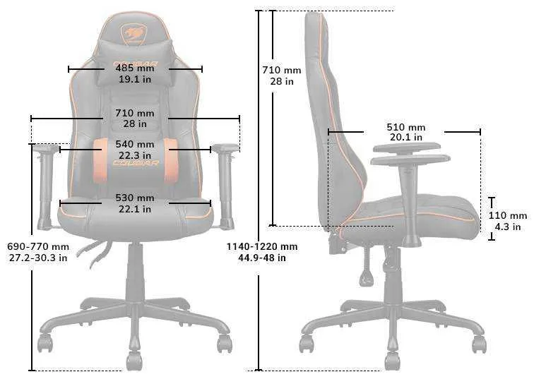 Игровое кресло Cougar Fusion SF (Новое, в коробке, до 120 кг) 6