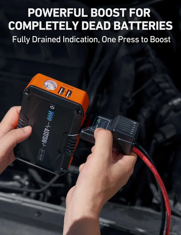 Пусковое зарядное (power bank) устройство Auxito 4000A/2000Lm/7200mAh — фото 2