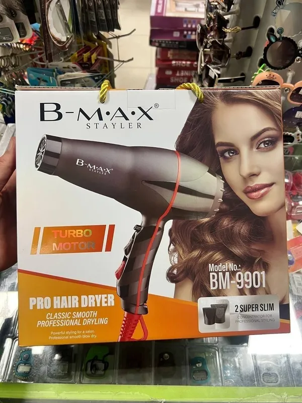 Оригинальный фен-стайлер B-MAX
BM-9901 Оригинальный фен-стайлер B-MAX
BM-9901
