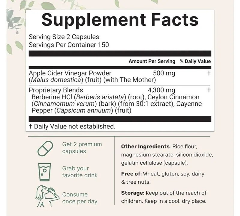 Apple cider vinegar, яблочный уксус, olma sirkasi, berberine, берберин — фото 2