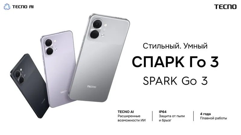 YENGI ! Tecno Spark Go 3 (4+4/64Gb | 4+4/128Gb) ! 9