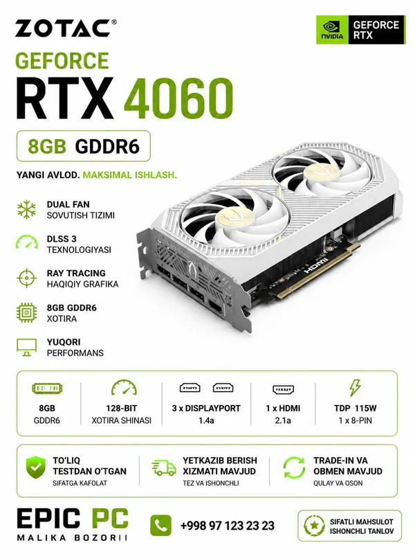 ZOTAC GeForce RTX 4060 8GB 1 ZOTAC GeForce RTX 4060 8GB 1