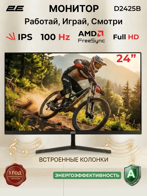 Монитор офисный 2E D2425B