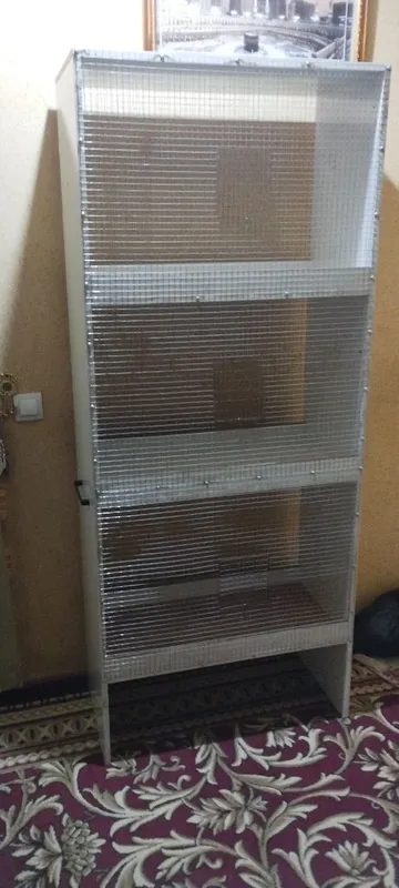 3 Etajli qafasli valer qushlaga