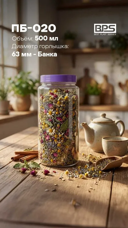 Пластиковые банки оптом | Shaffof plastik bankalar to‘plami — фото 5