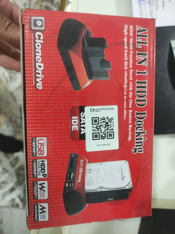 SATA 2.0/3.0 2,5-3,5 gacha qo'llab quvatlaydigan stansiya + adapter