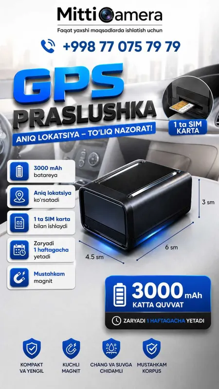 GPS TREKER – kuzatuv qurilmasi!
