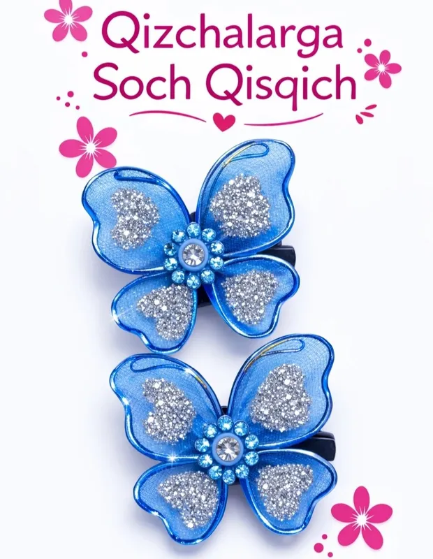 Qizchalar uchun kapalakchali qisqich
