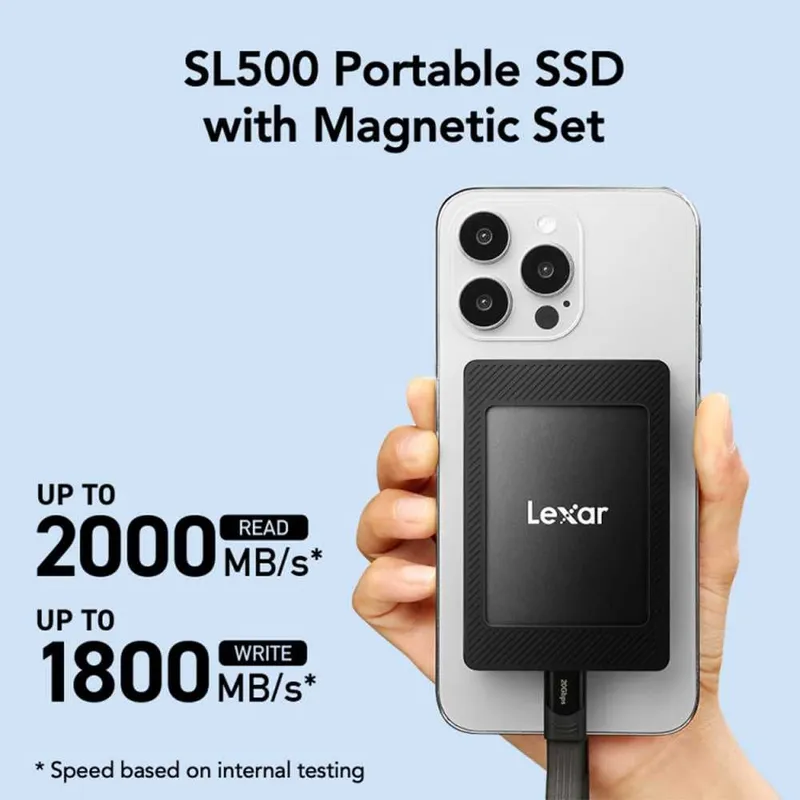 SSD Lexar SL500 Hard Внешний диск 2000 mb/s — фото 1