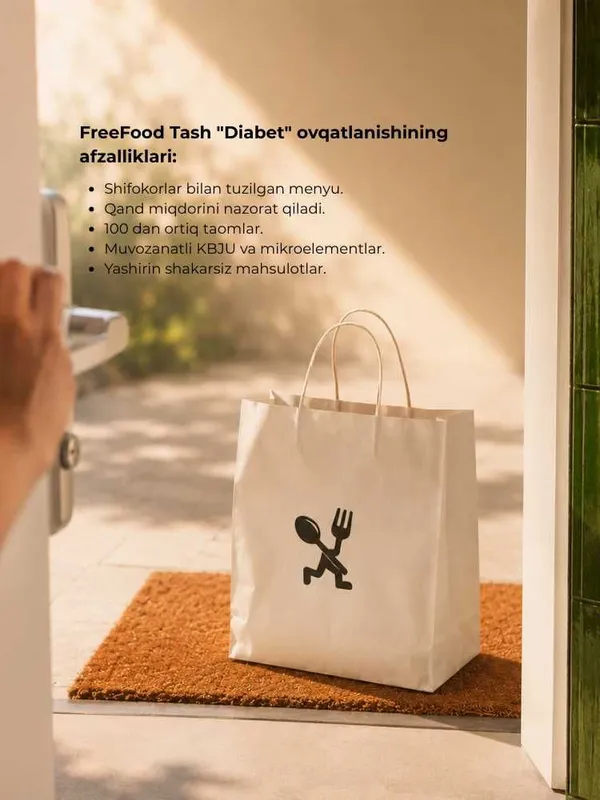 FreeFood Tash Diabet davolash ovqatlanish voucheri 6