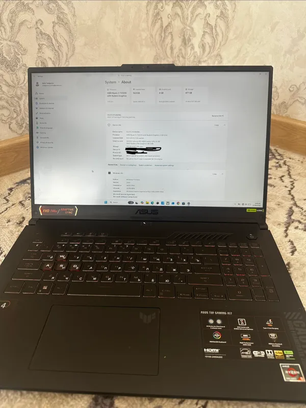 ASUS TUF Gaming A17 | Ryzen 5 7535HS | RTX 4050 6GB 1 ASUS TUF Gaming A17 | Ryzen 5 7535HS | RTX 4050 6GB 1