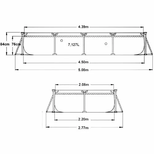 Каркасный |бассейн| INTEX |basseyin |bassen 4.50×2.20×84 досдафка — фото 5
