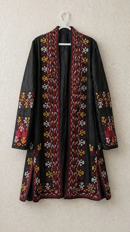 Старинный чапан с шелковый вышивкой
L,XL Старинный чапан с шелковый вышивкой
L,XL