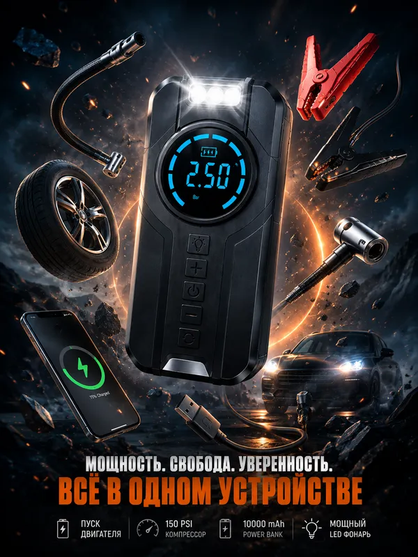 Avtomobil uchun ishga tushirish qurilmasi (kompressor) 2