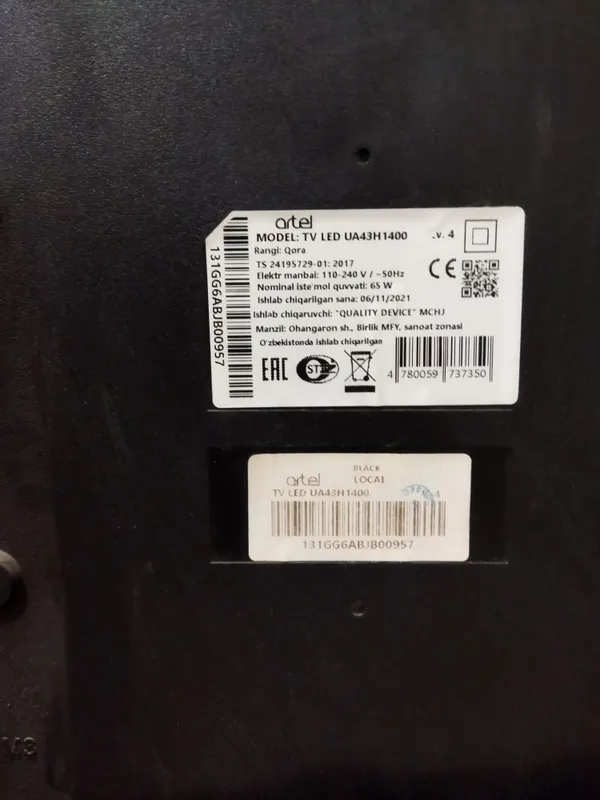 Tv Artel 43 smart holati yangi . 1 Tv Artel 43 smart holati yangi . 1