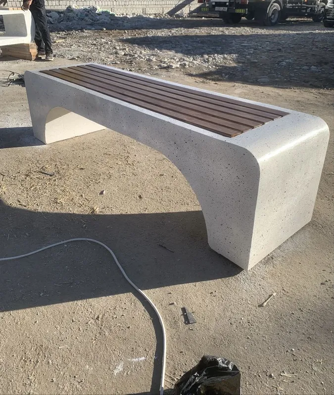 Скамейка хайтек мрамор skameka skameyka beton mramor urna урна — фото 5