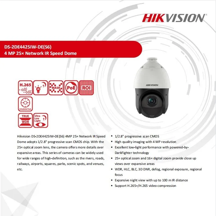 Hikvision PTZ DS-2DE4425IW-DE T5 3 Hikvision PTZ DS-2DE4425IW-DE T5 3