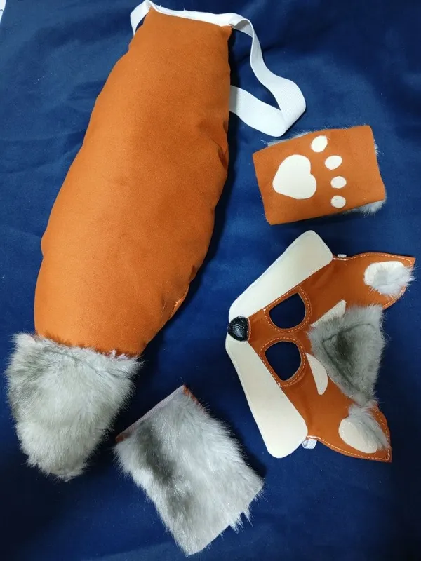 Bo‘ri, tulki va boshqa niqoblar, mittens, dum bor va buyurtma asosida 1