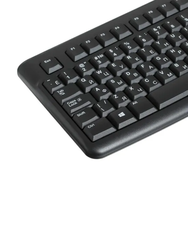 Клавиатура Logitech K120 920-002506/22 (мембранная, проводная, USB, 104 клавиши, черная) — фото 6