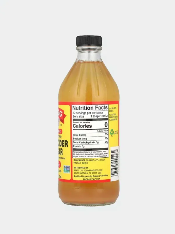 Bragg Organic Apple Cider Vinegar натуральный яблочный уксус 473 мл — фото 2
