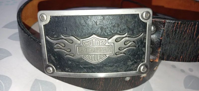 Ремень 100% кожа, бляшка Harley Davidson — фото 1