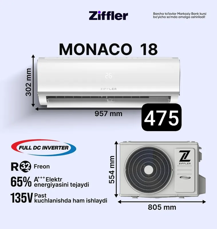 Кондиционер Ziffler 18 Midea завод Кондиционер Ziffler 18 Midea завод