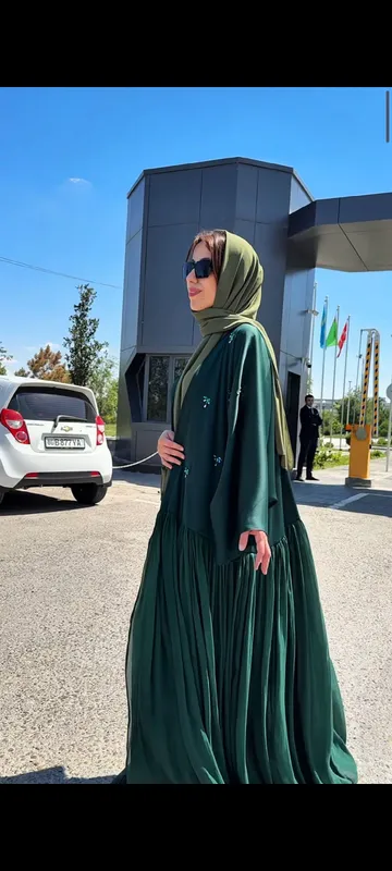 Abaya bazasi bilan,yangi,3 xil rang, yashil,fyalet — фото 3