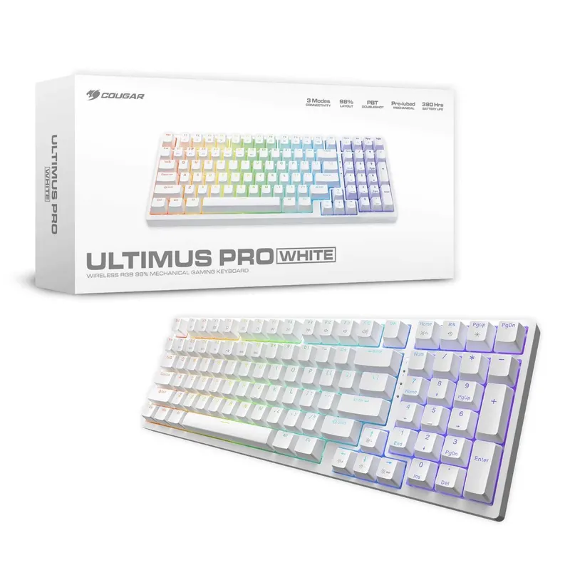 ! Игровая клавиатура Cougar Ultimus Pro White — фото 2