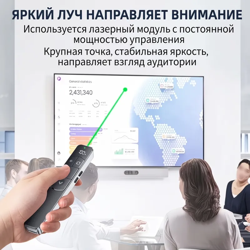 Черный S10 лазерная указка 2,4G Зеленый лазер 3