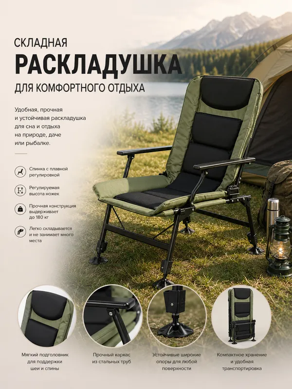 Camping va sayohat uchun raskladushka 4