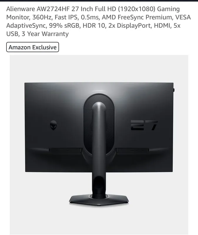 Alienware 27’inch 360hz monitor 4 Alienware 27’inch 360hz monitor 4