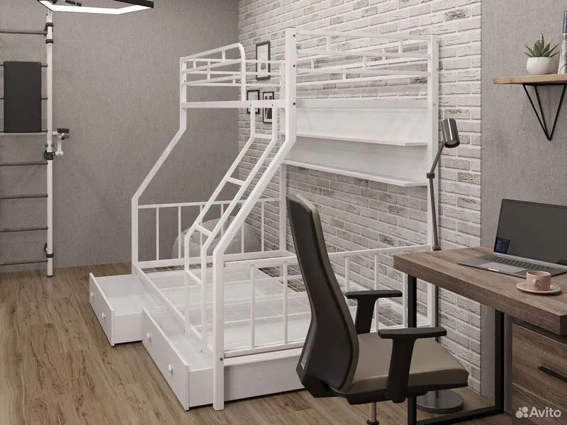 Двухъярусная кровать Loft krovat темир крават metal kalavat Лофт 5 Двухъярусная кровать Loft krovat темир крават metal kalavat Лофт 5