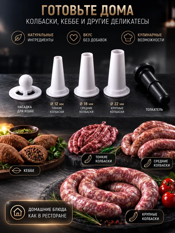 Мясорубка BELTOP Premium, 1800Вт, 100% медная 4
