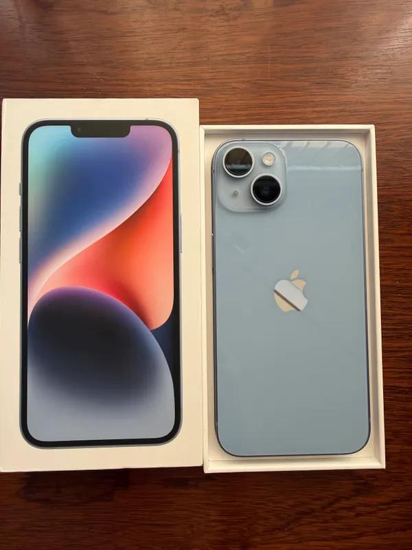 iPhone 14 128 ГБ Blue, с коробкой, оригинал 1