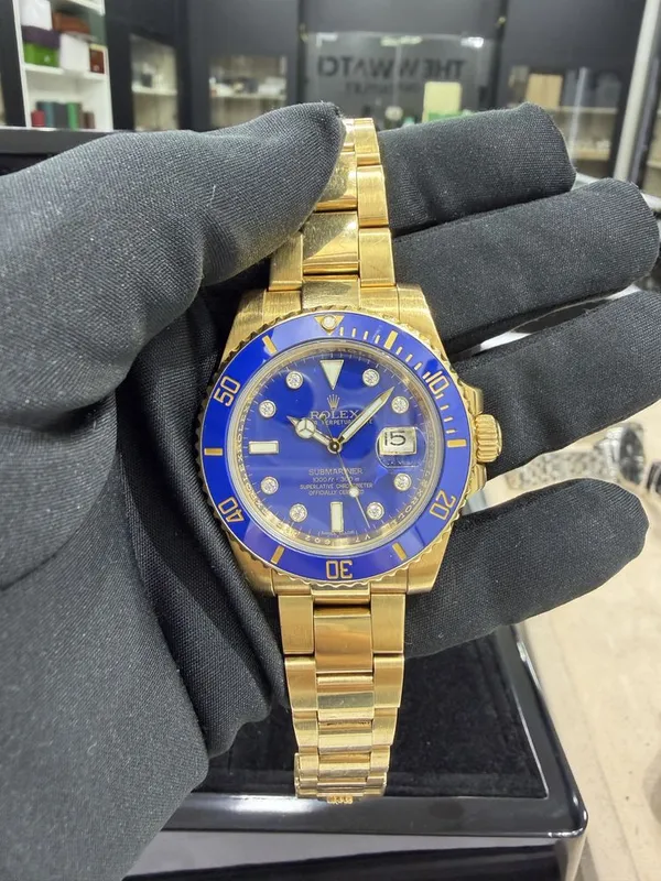 Shoshilinch nodir Rolex Submariner Full gold olmoslar bilan 1