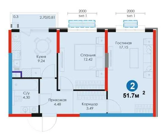 2к квартира Новый Узбекистан | Maftun Makon цена за м2=1 160 у.е. [GS] 1