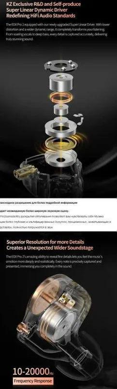 Новые запечатанные проводные наушники KZ EDX PRO 2 HI-FI версия TYPE-C — фото 3 Новые запечатанные проводные наушники KZ EDX PRO 2 HI-FI версия TYPE-C — фото 3