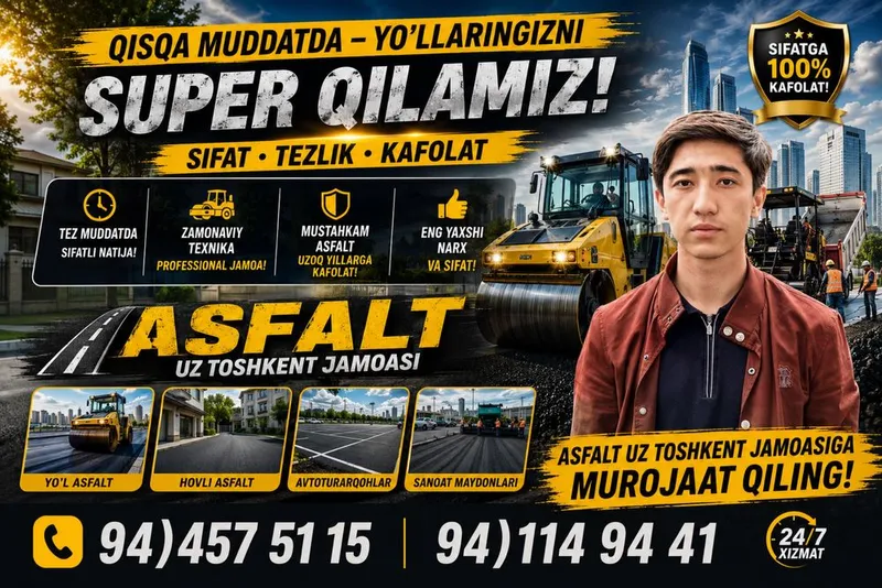 Asfalt Xizmatlari асфалть Kafolatli va Sifatli