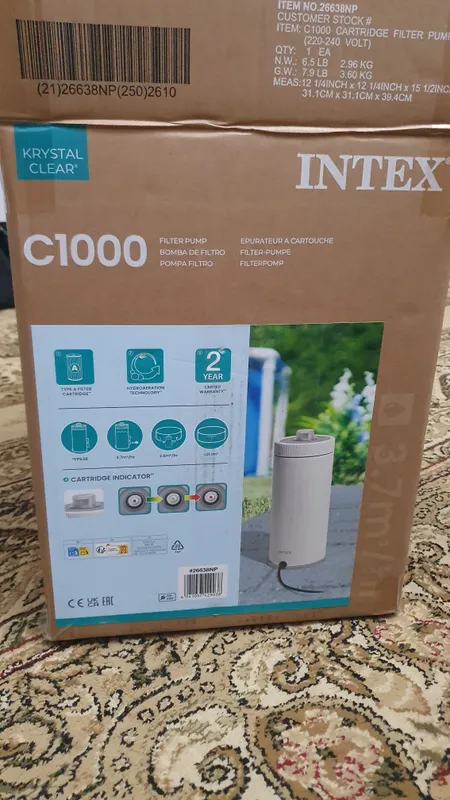 Картриджный фильтр для бассейна Intex 1 Картриджный фильтр для бассейна Intex 1