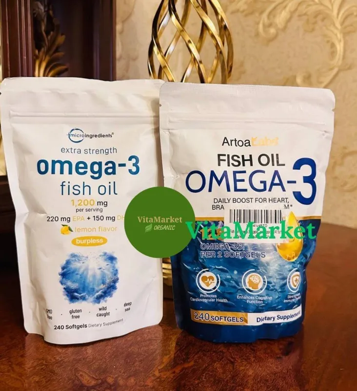 Omega 3,омега, fish oil,1280 mg,240 softgel,омега 3,omega, SKIDKADA — фото 2