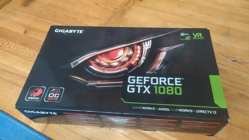 Игровая видеокарта Gigabyte GTX 1080 8GB (Отличное состояние, коробка) 2