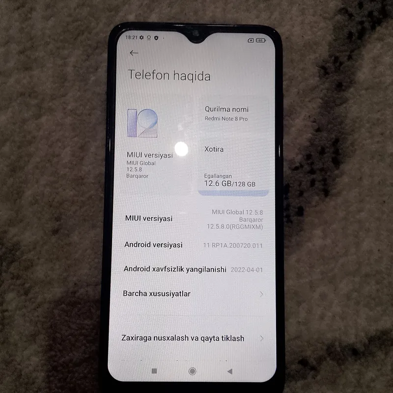 Redmi note 8 pro sotuvda yoki obmen 1