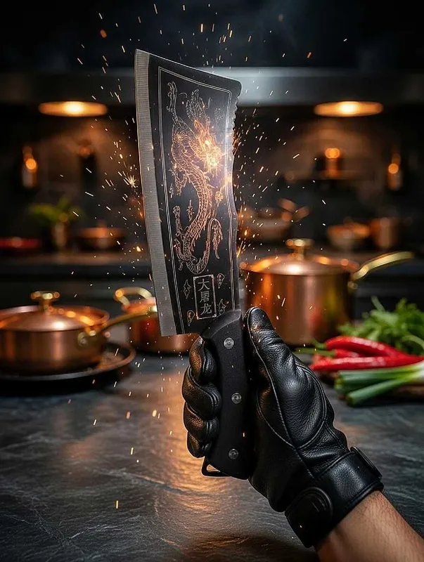 Тесак шеф-нож Black Dragon. — фото 1 Тесак шеф-нож Black Dragon. — фото 1