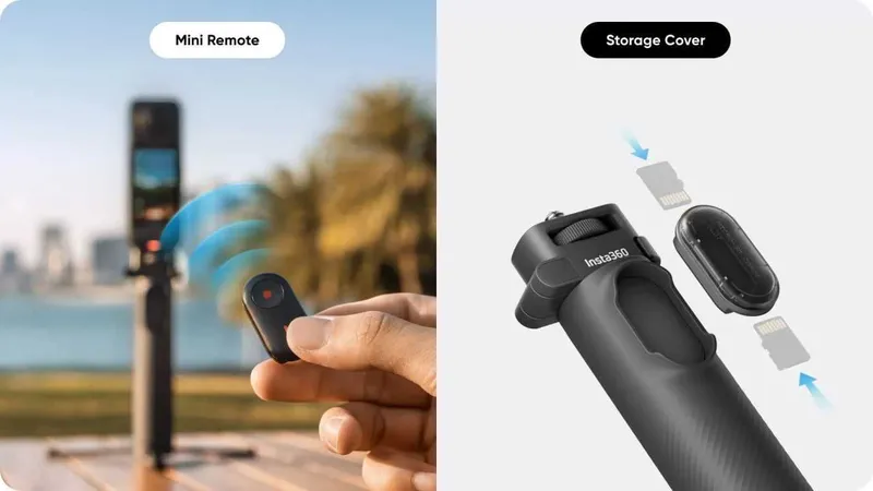 Insta360 X5 Foldable 2-in-1 Selfie Stick (1/4" Mount) — фото 3