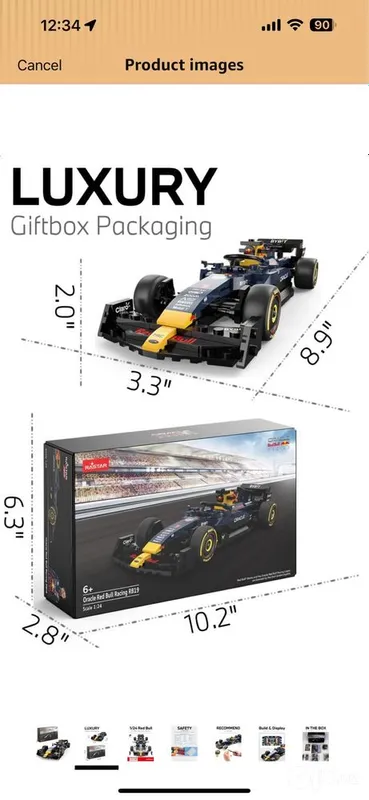 RASTAR Oracle Red Bull Racing RB19 avtomobili 3 RASTAR Oracle Red Bull Racing RB19 avtomobili 3