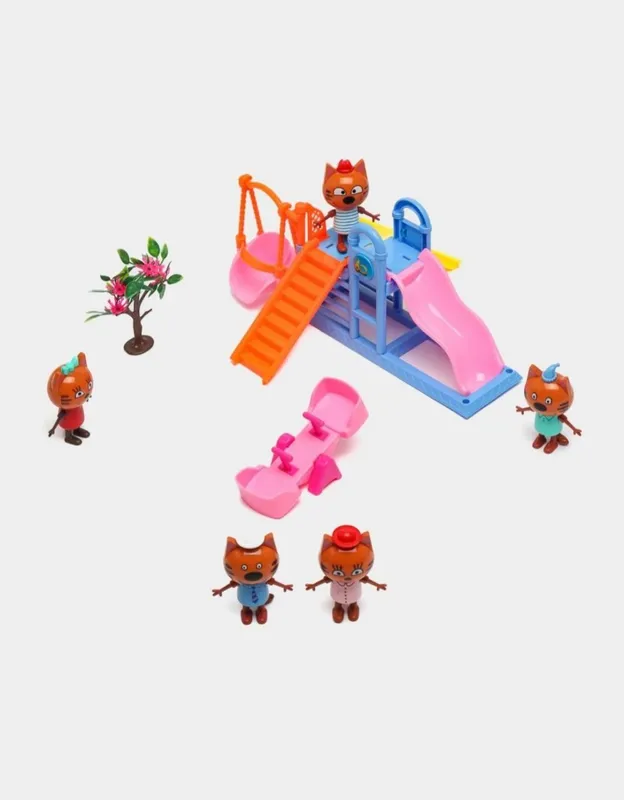 Три Кота игровая площадка, фигурки из мультфильма 2