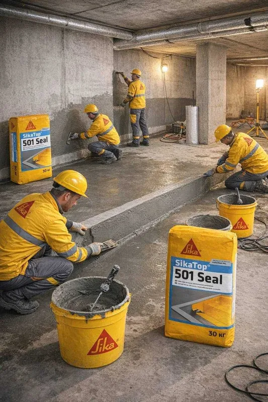 SikaTop 501 Seal gidroizolyatsiya (для гидроизоляции) — фото 1