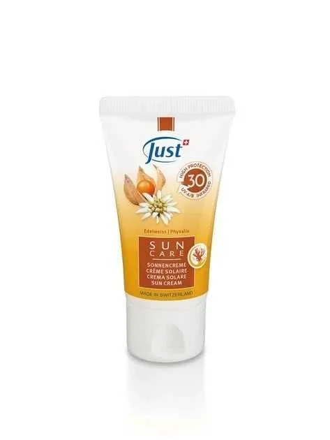 Мягкий натуральный солнцезащитный крем SPF 30 Швейцария JUST ЮСТ