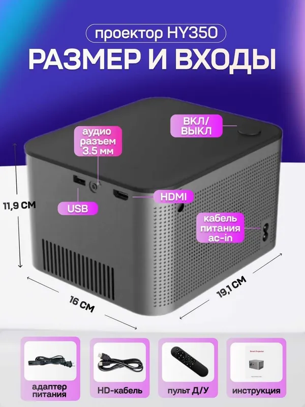 Смарт проектор wi-fi + android для дома и офиса — фото 2